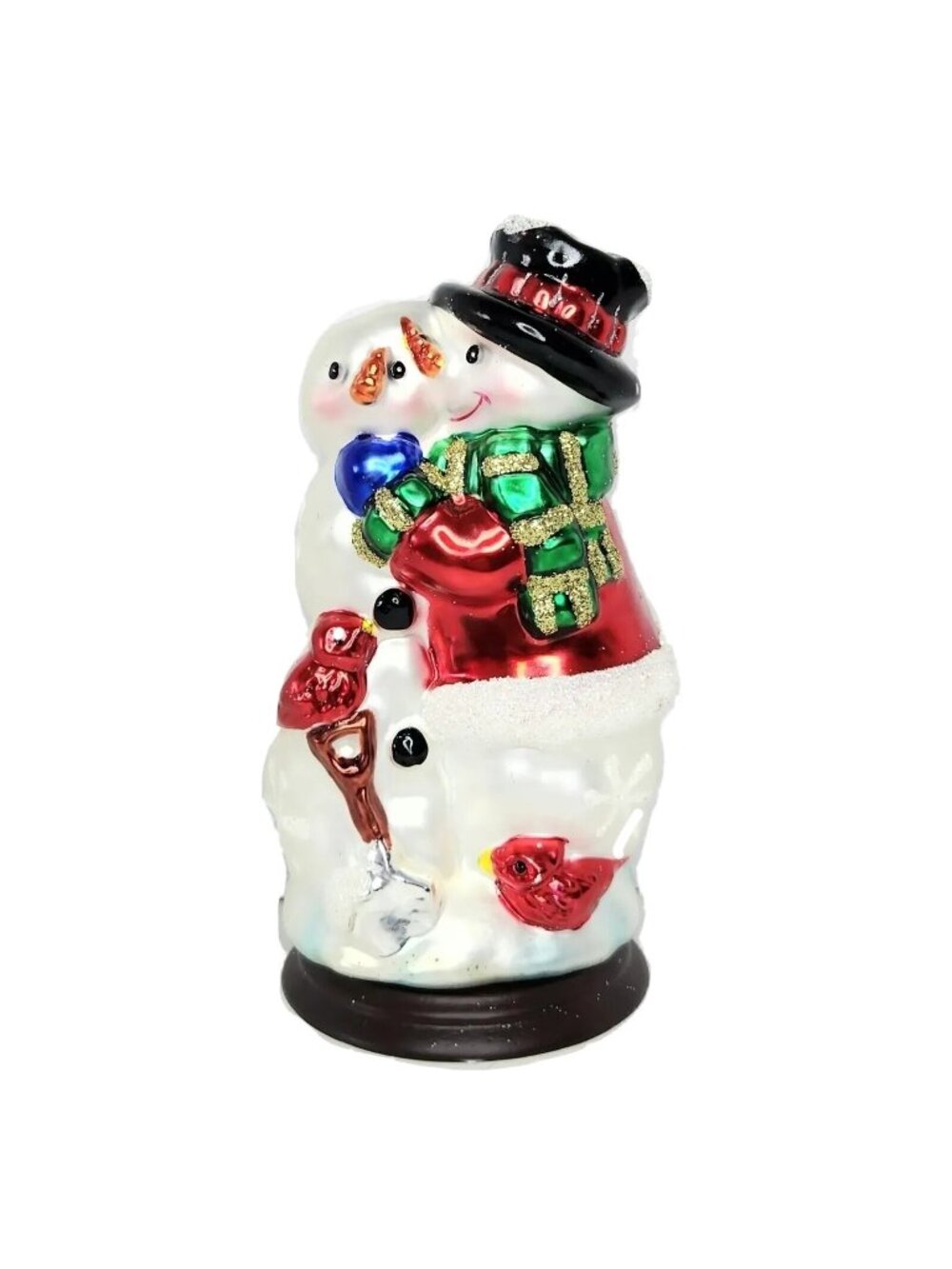 Thomas Pacconi Blown Glass Snowman Figurine Vintage 2004 Christmas Decor